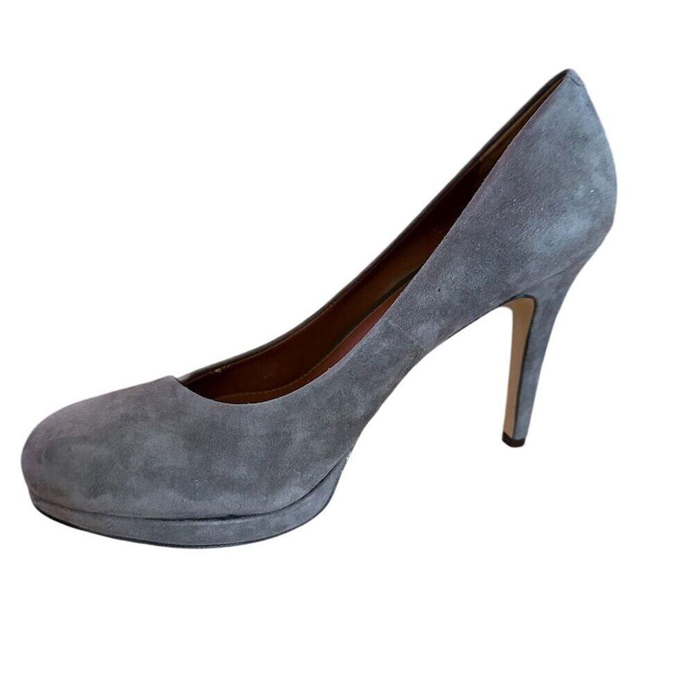 Banana Republic Women's Gray Suede High 4” Heel Pumps‎ Size 9.5 - Picture 5 of 10